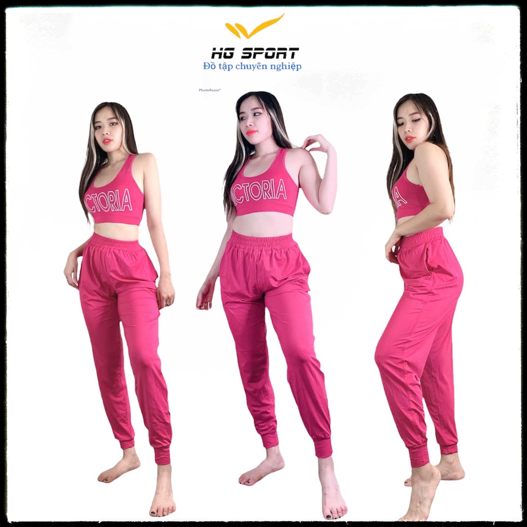 Đồ Tập Yoga Bộ Đồ Tập  Zumba, Quần Tập Jogger Áo Bra kèm mút SD02