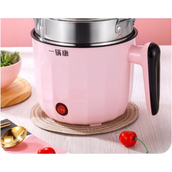 Nồi Lẩu Hấp 2 Tầng Đa Năng Mini Chống Dính 4 Lớp siêu chắc CHIÊN, XÀO, LẨU, NẤU CƠM cực tiện dụng