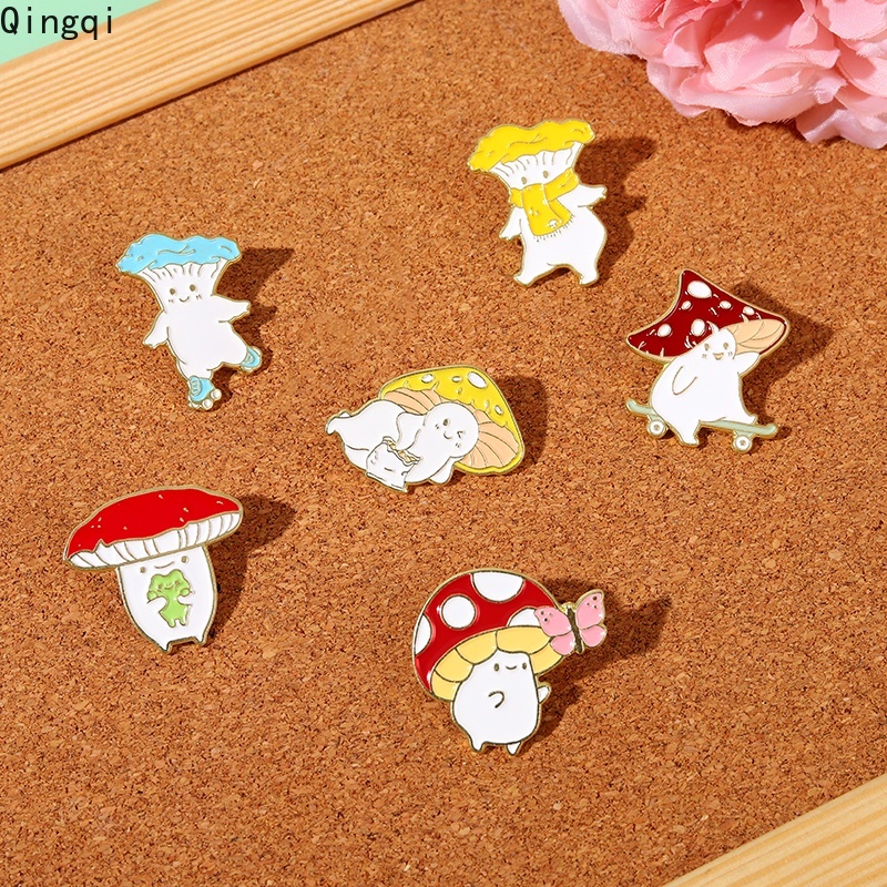 Ghim cài áo Miss Zoe hình cây nấm hoạt hình dễ thương