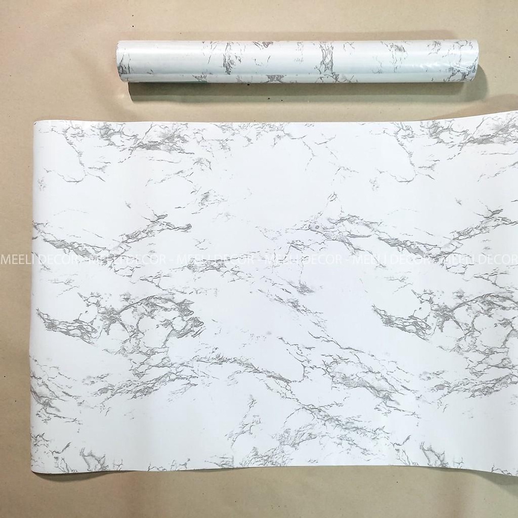 Giấy decal dán tường vân đá dán bàn tủ quần áo sẵn keo dễ dán pvc chống thấm nước, khổ rộng 45cm