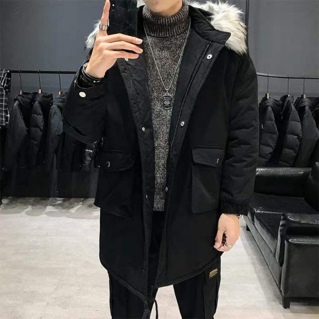 Áo khoác kaki lông nón thời trang đông