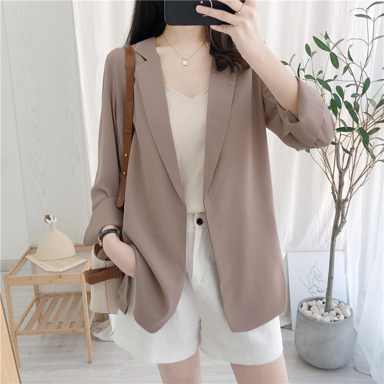 ( Ảnh thật ) Áo Blazer Hàn Quốc đẹp, mỏng thiết kế mặc mùa hè thu | BigBuy360 - bigbuy360.vn