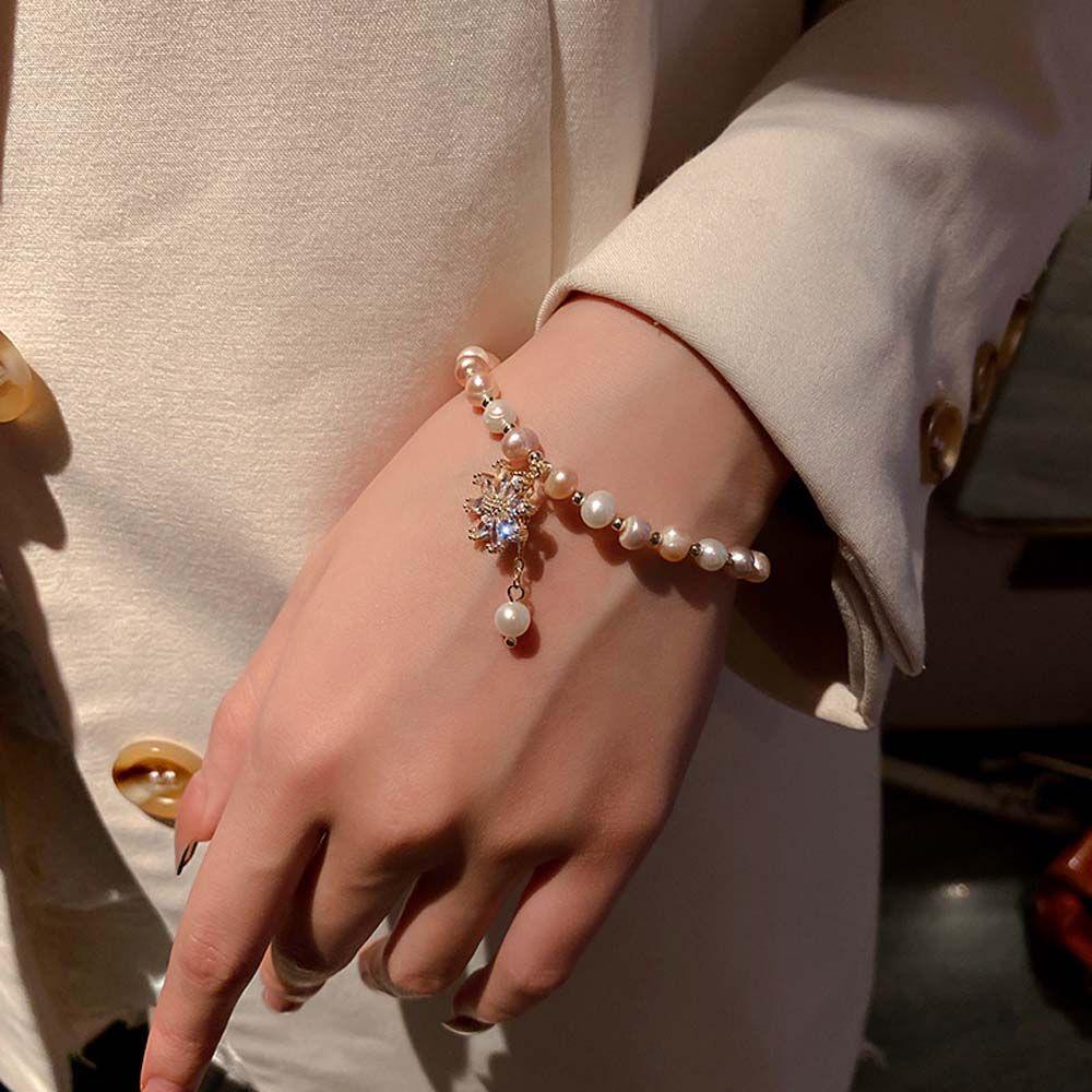 Vòng Tay Thiết Kế Sáng Tạo Phong Cách Hàn Quốc|Vòng Đeo Tay Ngọc Trai Giả Nhiều Màu Sắc Kiểu Retro Thời Trang Cho Nữ