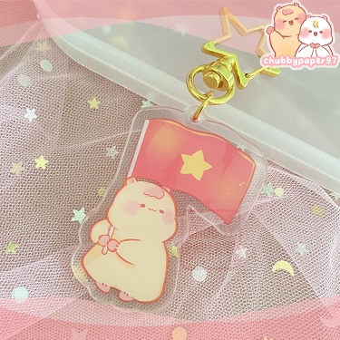 Móc khóa / keyring NUNU & CỜ | chubbypaper97