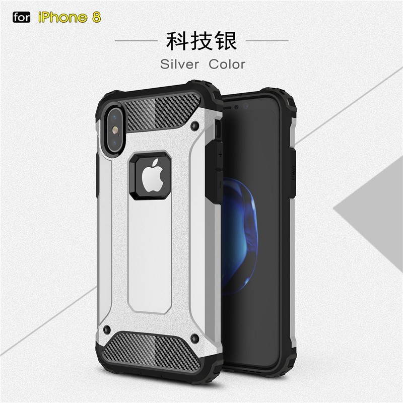 iPhone 8 / Plus Protection Armor Silicone TPU + PC Hard Case