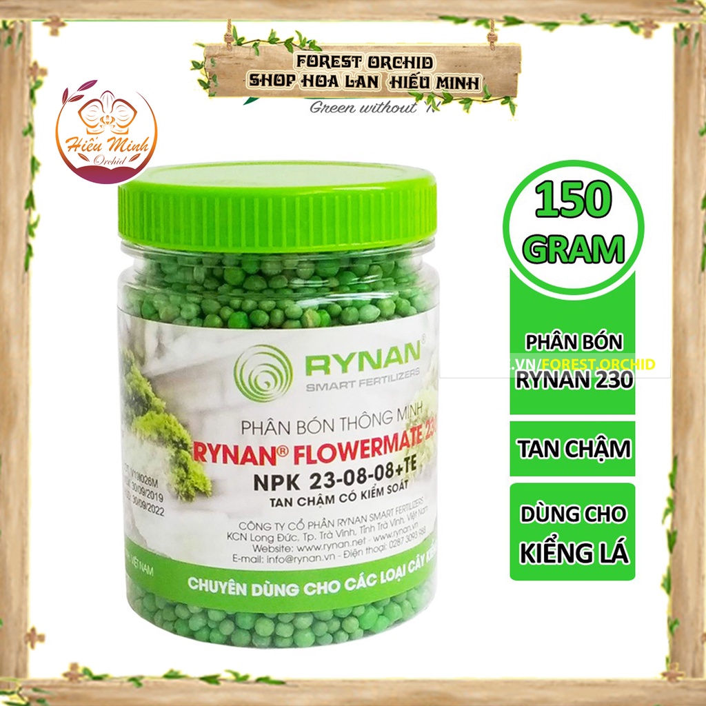 RYNAN FLOWERMATE Phân Bón Tan Chậm Thông Minh Chuyên dùng cho hoa phong lan lúc mọc mầm và trưởng thành giúp Bền Đẹp Lá