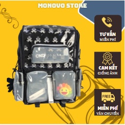 Balo  Colkids Club SS5 nhựa Đen Trong Suốt tặng móc khoá và Full Tag + giấy thơm