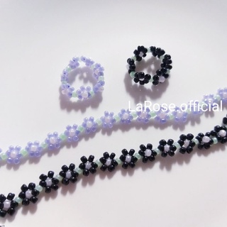 Set gồm nhẫn và vòng tay hoa oải hương