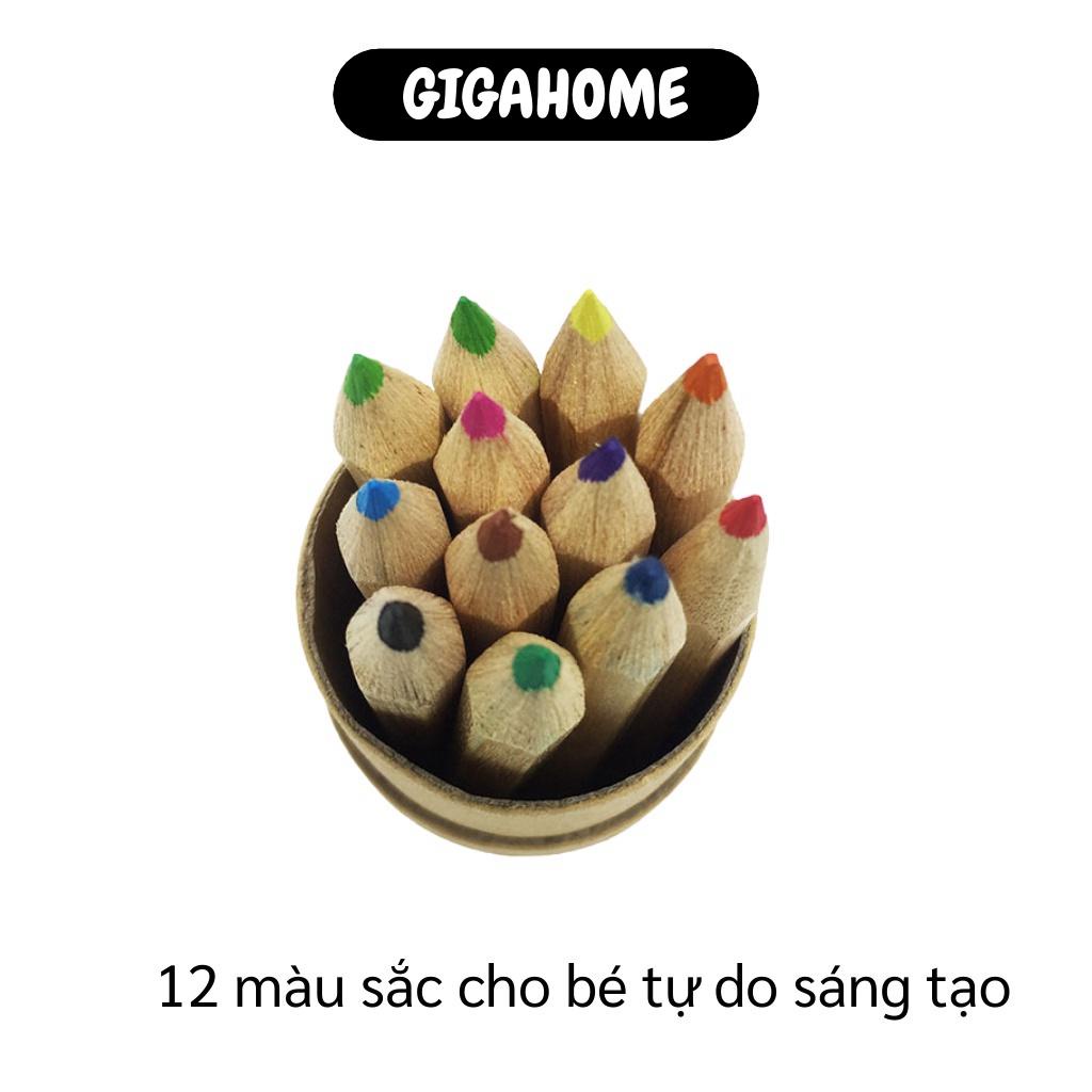 Bút chì màu   GIÁ VỐN]  Combo 12 bút chì màu cho bé (ko chuốt), khởi dậy khả năng sáng tạo và trí tưởng tượng cho bé 6