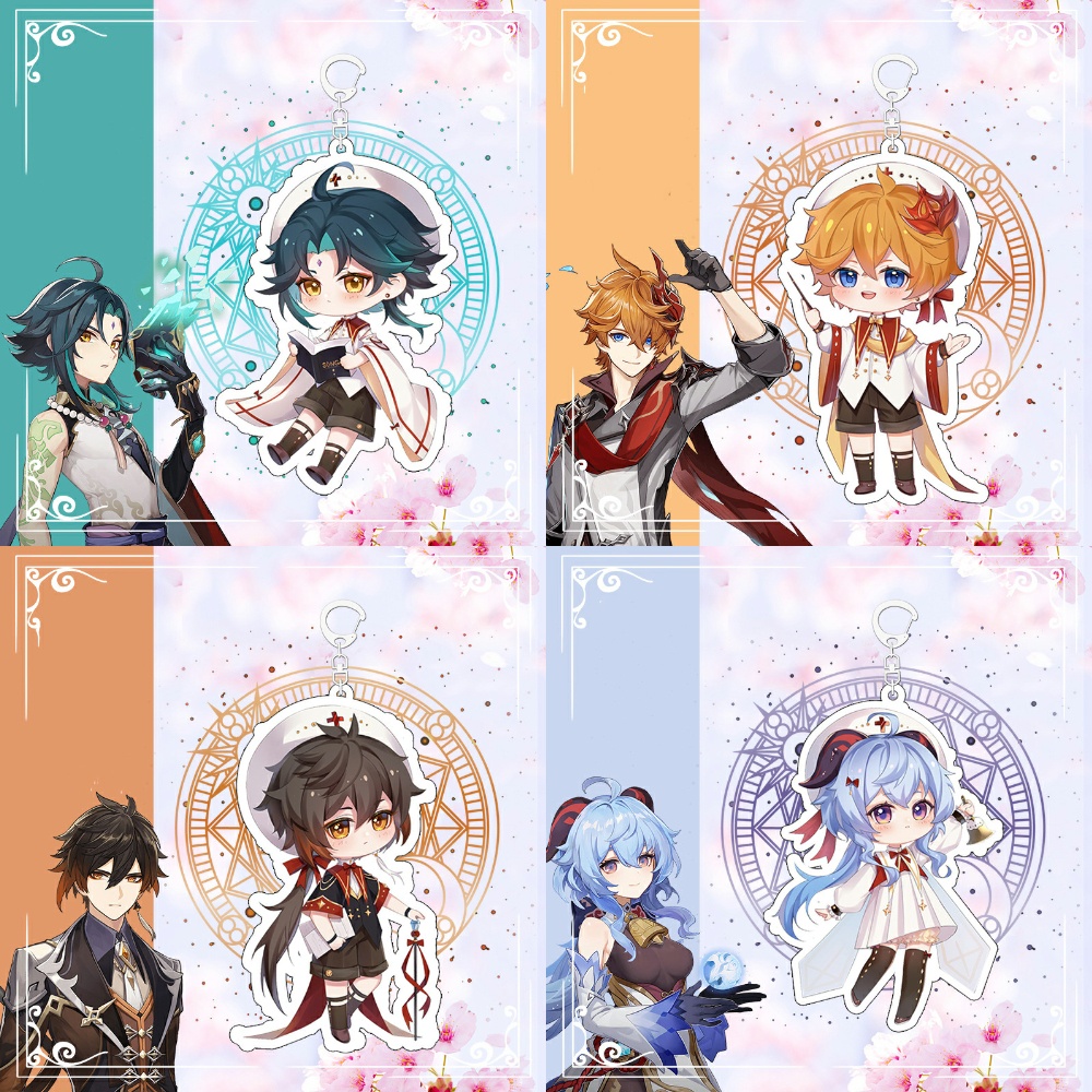 ( PHÉP THUẬT ) Móc khóa GENSHIN IMPACT quà tặng xinh xắn game chibi anime mica trong acrylic