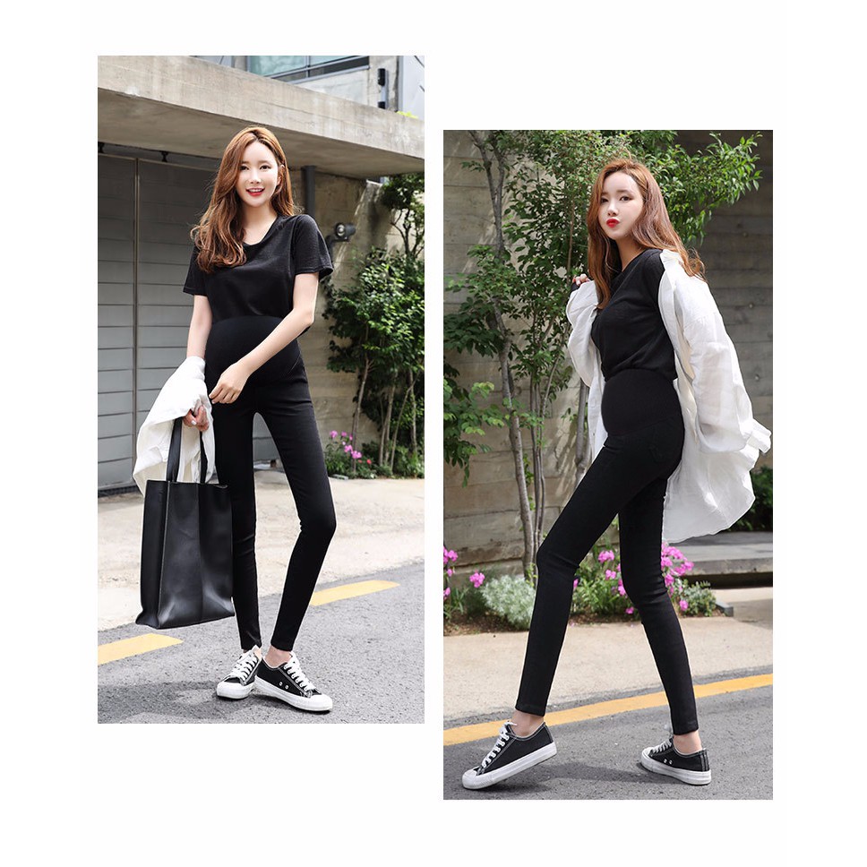 Quần bầu legging dài có đáp bụng điều chỉnh chun chất cotton co giãn dễ vận động thoáng khí đủ size đến 72kg