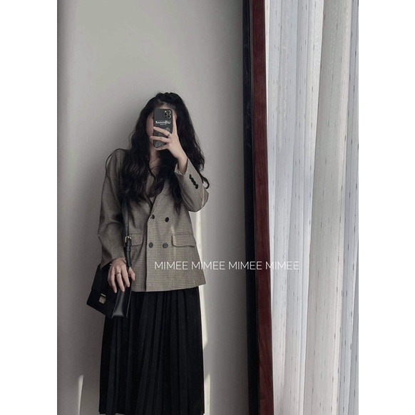 Áo Blazer vest kẻ mimee