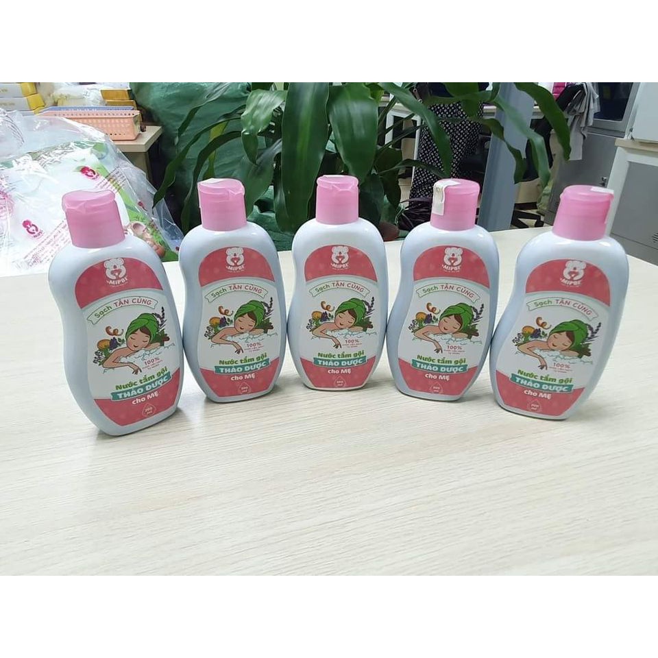 Nước tắm gội thảo dược Mipbi 200ml cho mẹ và bé