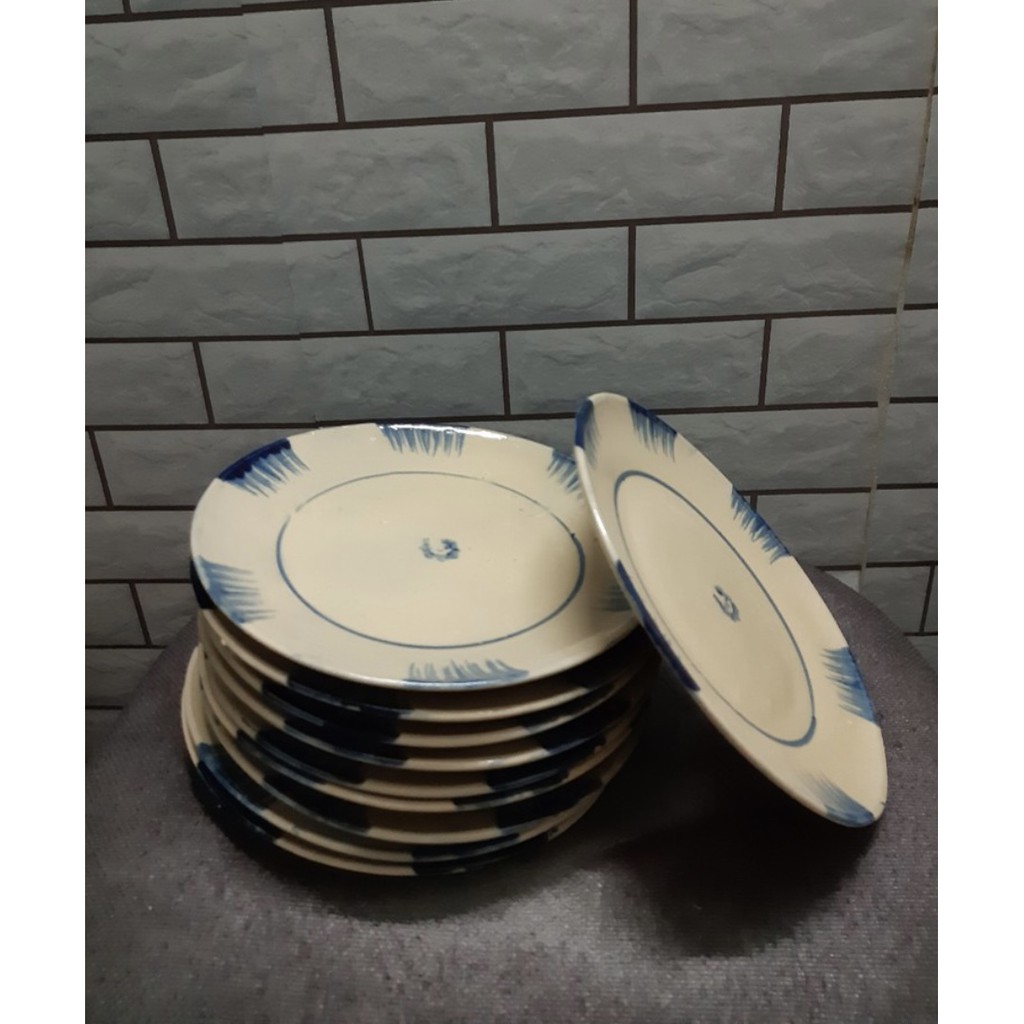 Dĩa sành gốm sứ Bình Dương đường kính 18cm