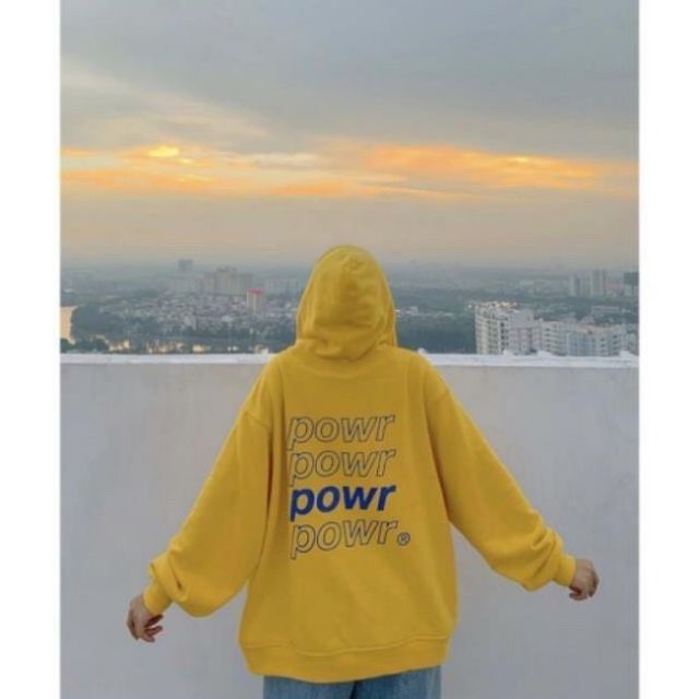 [Giá siêu rẻ] Áo khoác nỉ zip form rộng POWR, ẢNH THẬT ở cuối