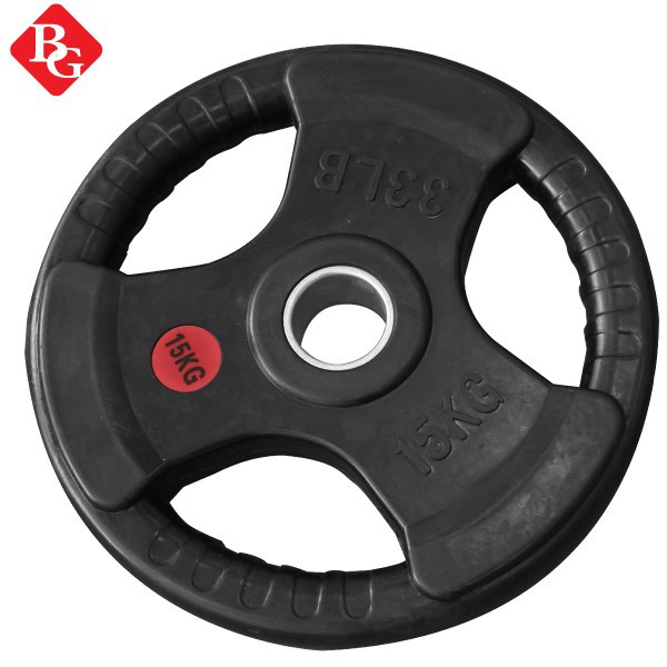BG Tạ miếng 15kg  3 lỗ cao cấp bọc cao su non Thái Lan