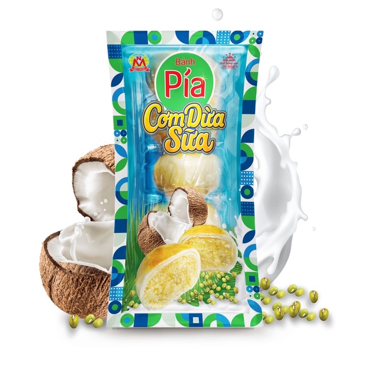 Bánh Pía Mini Vị Cơm Dừa Sữa - 90gr