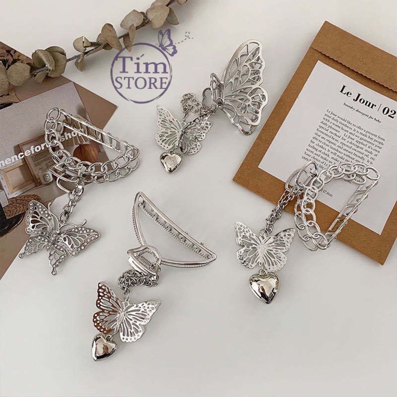 Kẹp búi tóc kim loại bướm treo TIMSTORE phụ kiện thời trang phong cách hàn quốc