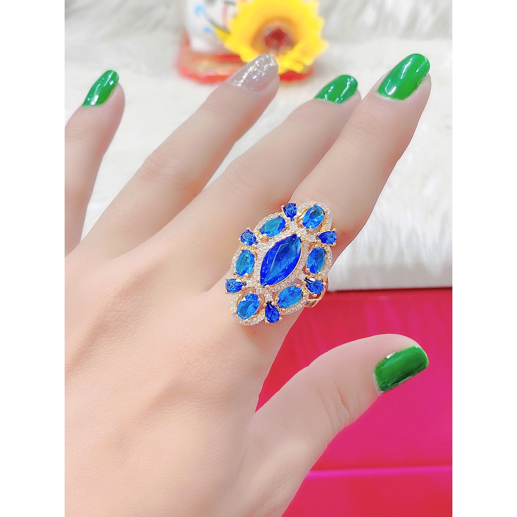 UHA - Nhẫn nữ đính xoàn N665 mạ vàng cao cấp (giá tốt nhất)