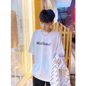 Áo thun tay lỡ nam nữ unisex  MAILKOO basic tee phông form rộng oversize 2 màu trắng và đen cotton dáng xuông A101