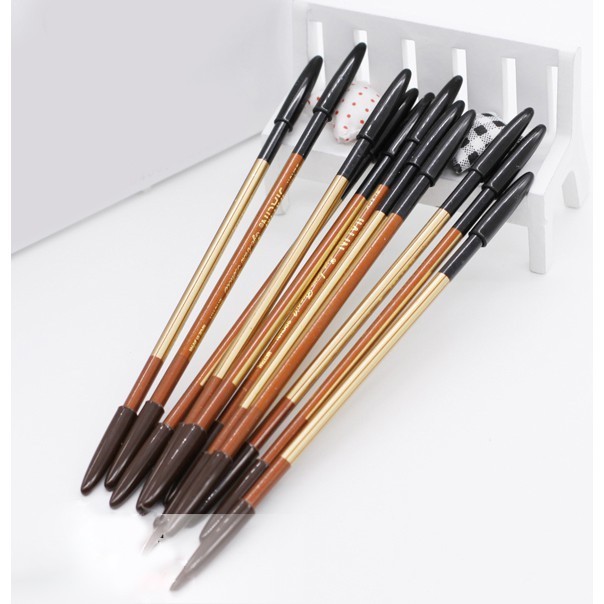 Bút chì kẻ mày 2 đầu Jialin eye brow pencil material Nâu và Đen