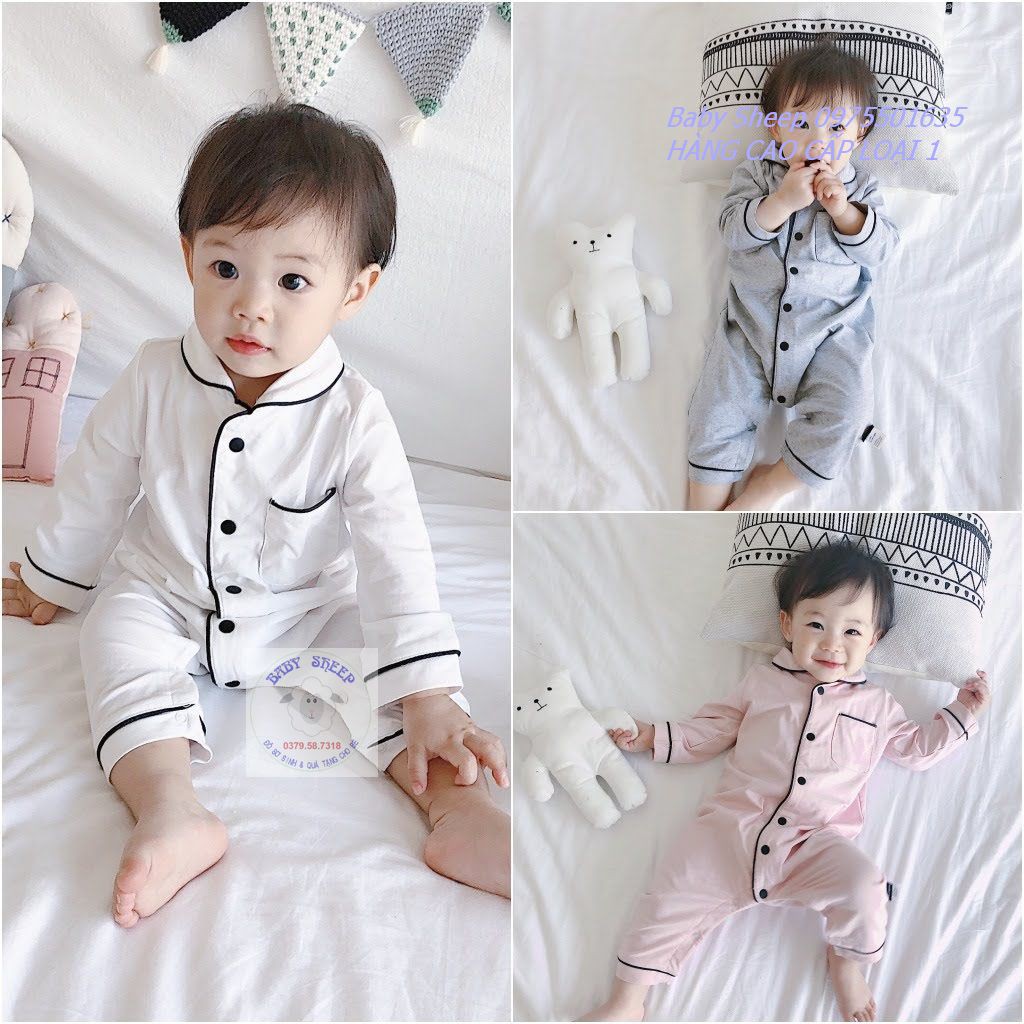 Body Pijama hồng cổ sen cho bé Trai bé gái Baby Sheep-Hàng cao cấp xuất Hàn