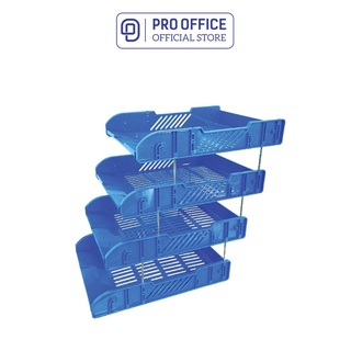 Khay Đựng Tài Liệu 4 Tầng PRO OFFICE Chất Liệu Nhựa Cao Cấp, Bền Nhẹ, Chắc Chắc PO-FT402