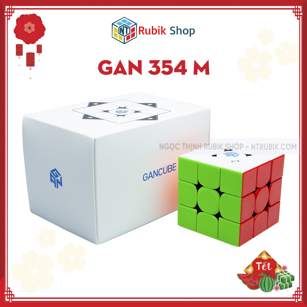 Siêu phẩm 2020 Rubik 3x3x3 Gan 354 M Stickerless Ver 2 Standard Version thumbnail