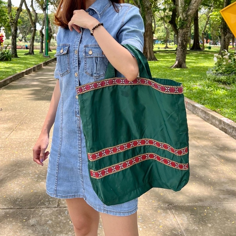 TÚI SI DÙ XANH LÁ THỔ CẨM