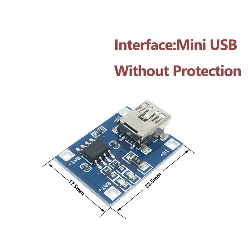 Mô-đun sạc pin Lithium TP4056 18650 Type-c/Micro/Mini USB 5V 1A với chức năng bảo vệ kép