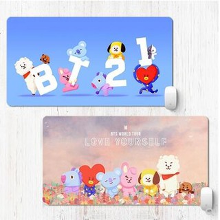 Tấm lót chuột máy tính cỡ lớn in hình bt21 BTS