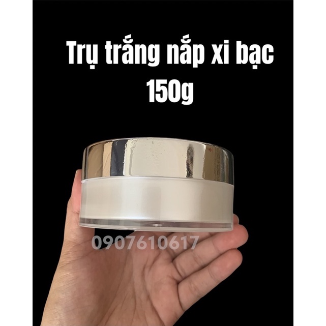 Hủ Trụ 150g đựng kem cao cấp nắp xi bạc xi vàng