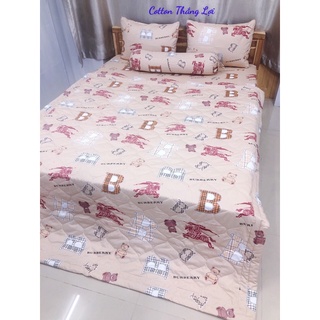 SET 5 MÓN {Size Drap 1m6} VẢI COTTON THẮNG LỢI Có Logo
