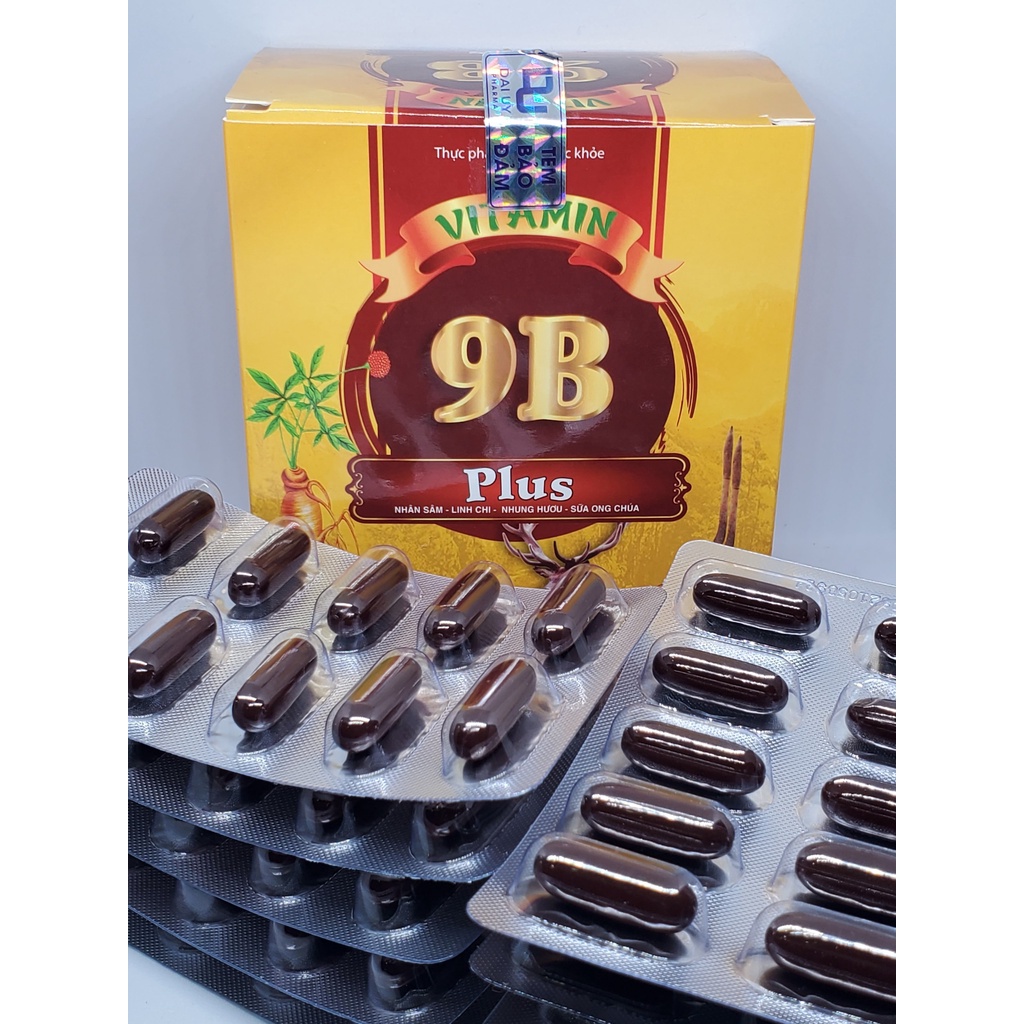 VITAMIN 9 B PLUS - TĂNG ĐỀ KHÁNG VÀ MIỄN DỊCH  - Vitamin B, Ginseng, Linh chi, Đông trùng, Nhung hươu