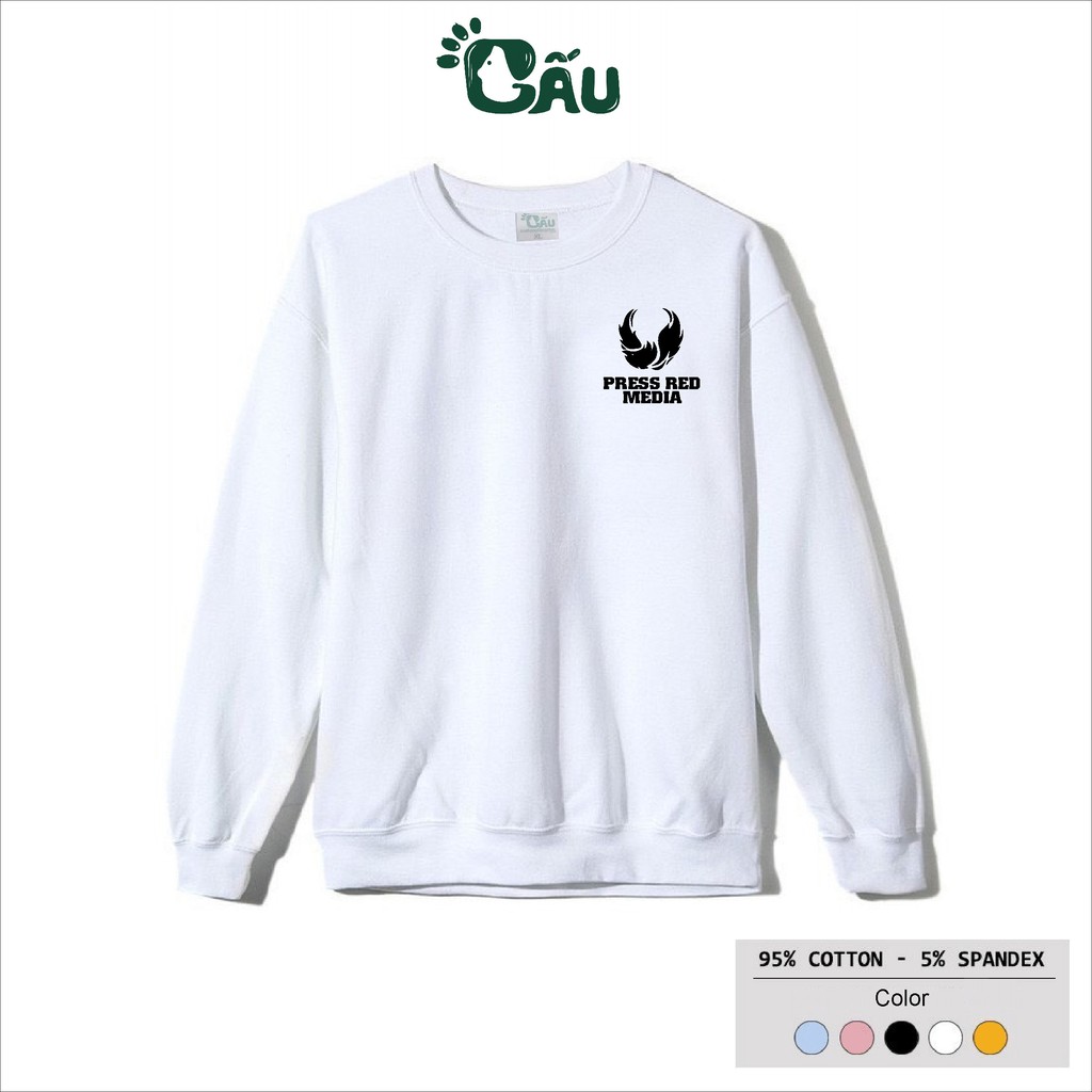 Áo sweater GẤU 194 vải thu đông co dãn, dày dặn mềm mịn form rộng phong cách Unisex - SW Warter Front