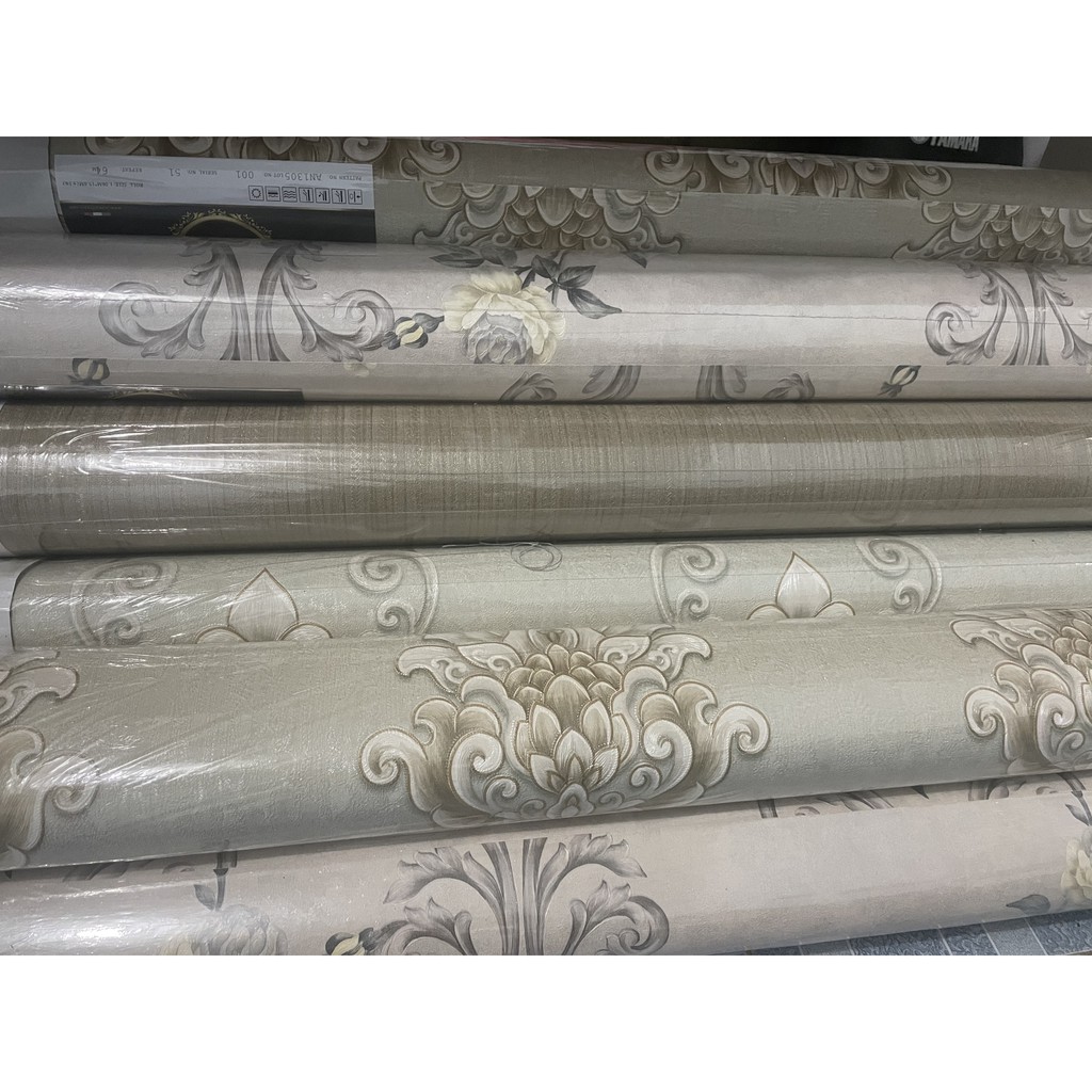 Giấy Dán Tường Hàn Quốc họa tiết cổ điển siêu xinh khổ 1.06 x 15.6 m Nhiều Màu Lựa Chọn