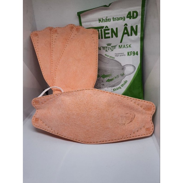 Khẩu trang y tế KF94 4D Mask màu CAM (gói 10 cái)