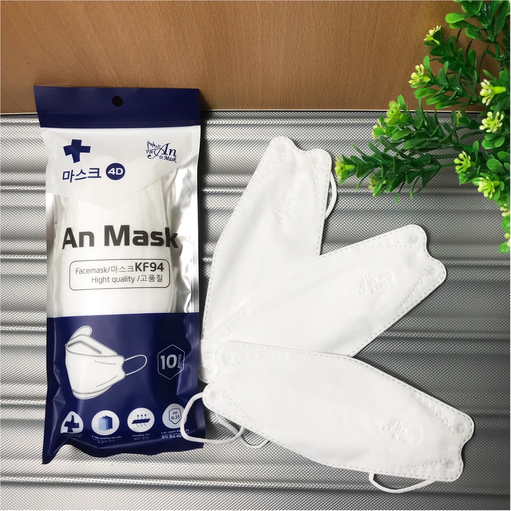 [ 50 Chiếc ] Khẩu trang 4 Lớp KF94 AN MASK Chống Bụi Mịn Và Kháng Khuẩn Hàng Cao Cấp Sản Xuất Theo Tiêu Chuẩn Hàn Quốc