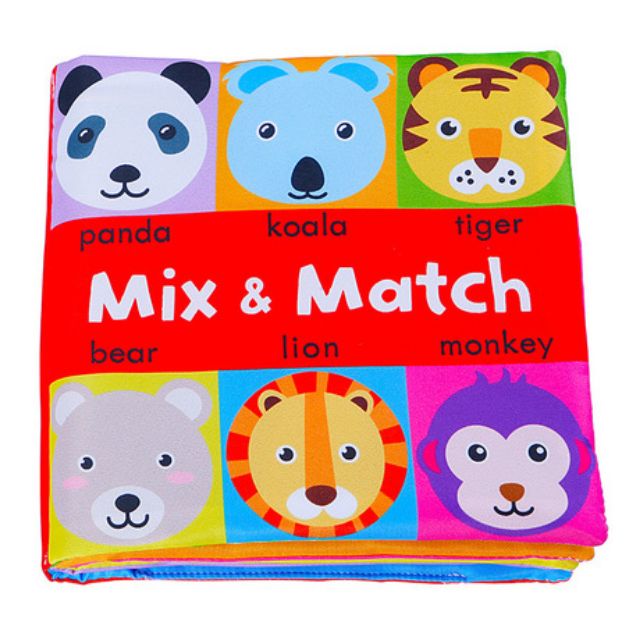 Sách vải Mix & Match ghép hình các con vật cho bé ( Funny Zoo)