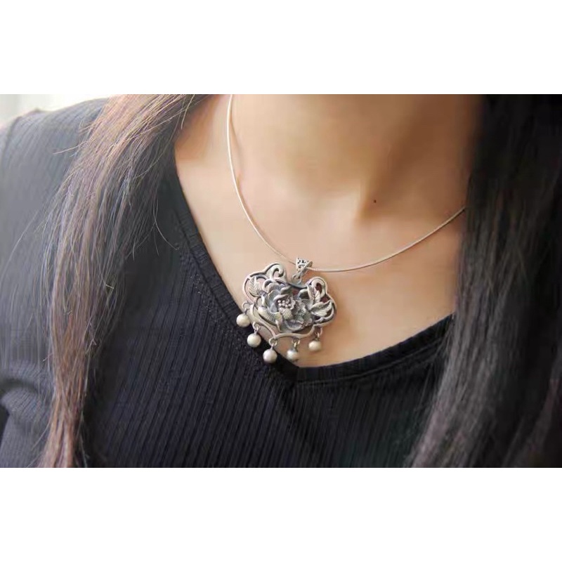 Mặt Dây Chuyền Bạc Thái Trường Mệnh Chuông