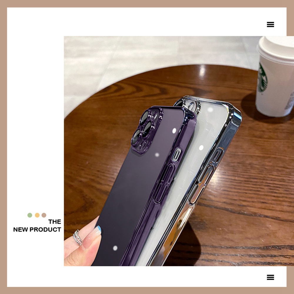 Ốp Điện Thoại PC Cứng Trong Suốt Chống Sốc Cho iPhone 14 Pro MAX 11 12 13 Pro MAX 14 Plus