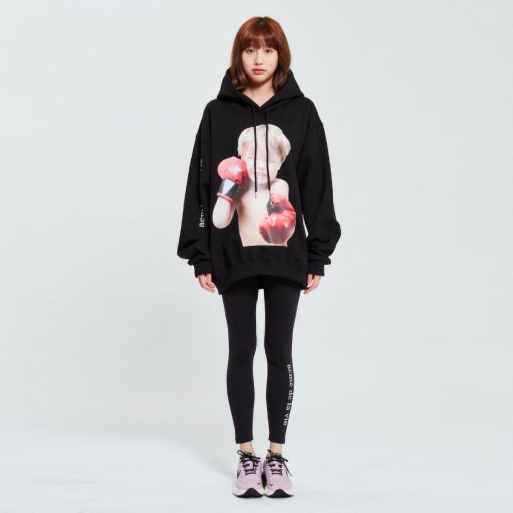 (ORDER Chính Hãng) Áo có mũ Hoddie  Acmé de la vie - ADLV BABY FACE HOODIE BOXING (BLACK) LinhLyxAuth
