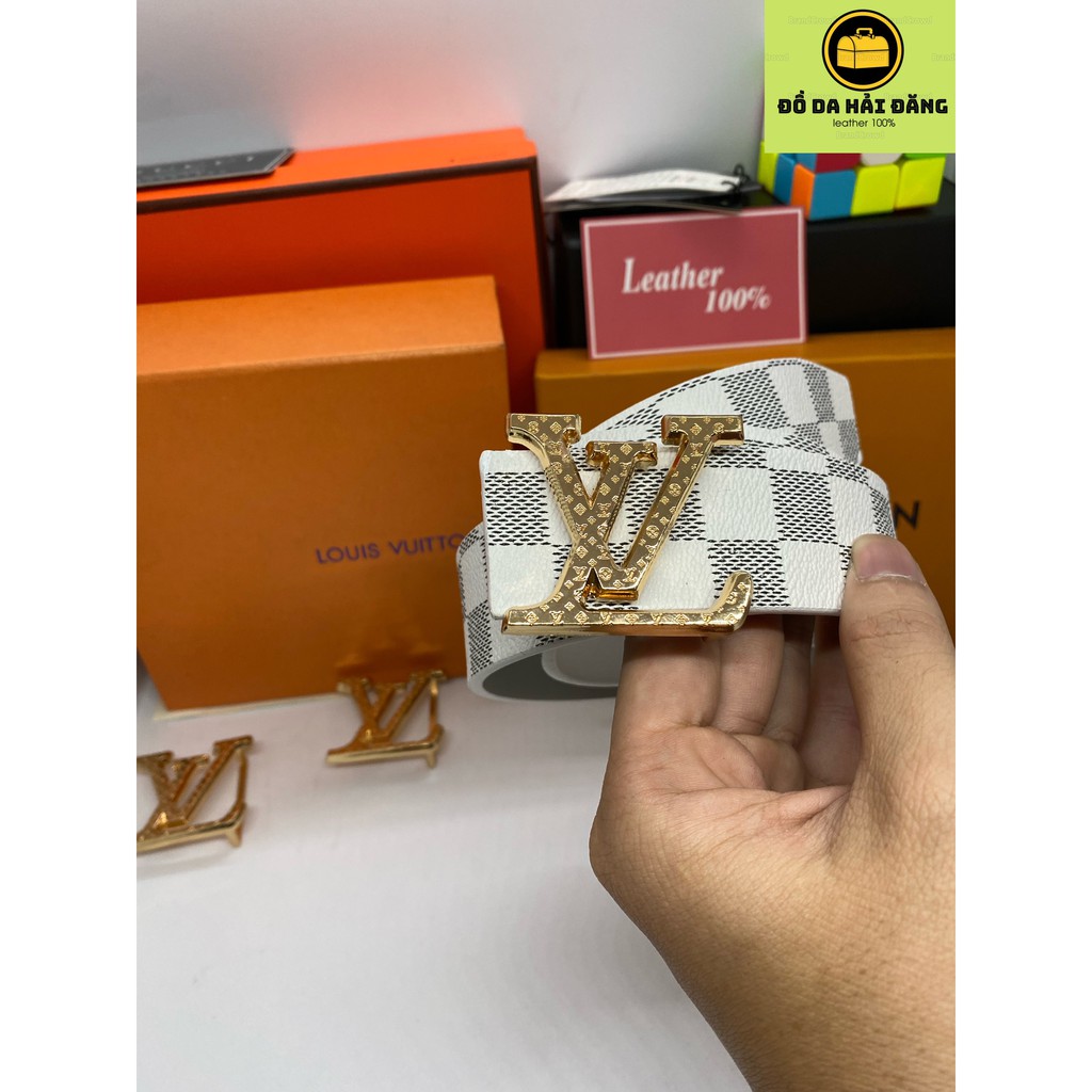 Thắt Lưng Nam LV cao cấp, Dây lưng Nam LV thời trang đủ màu trắng ,xanh,nâu mẫu dây nịt nam LV hot trend 2021
