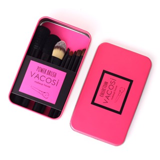 Bộ cọ trang điểm hộp sắt 8 cây Collection Vacosi Makeup House BC14
