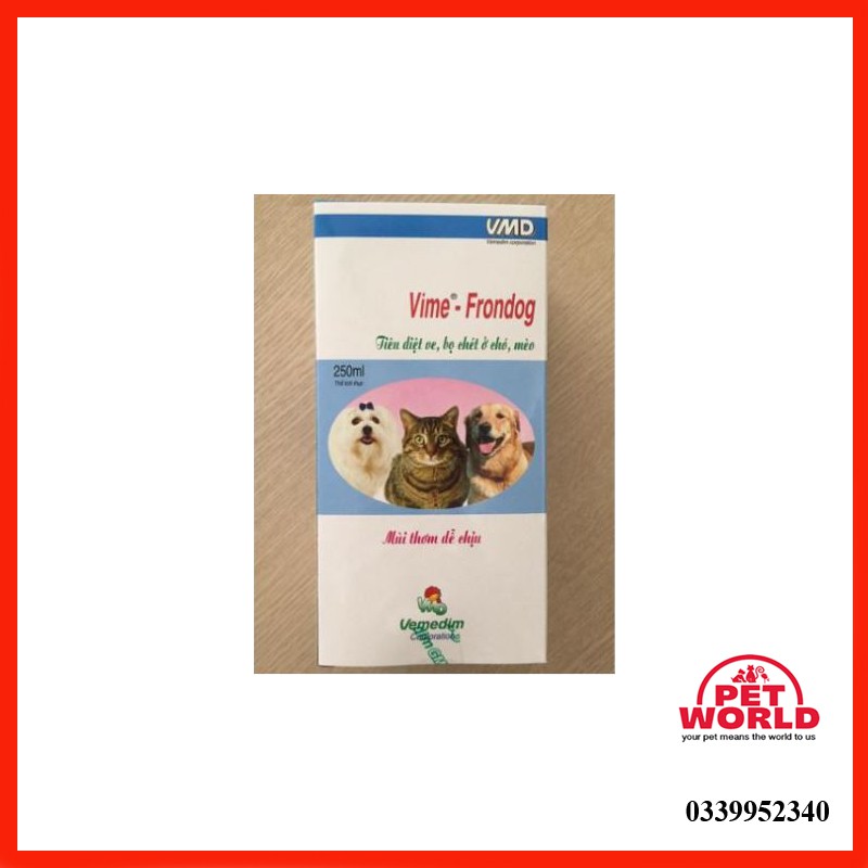 Xịt trị ve rận, bọ chét chó mèo - FRONDOG