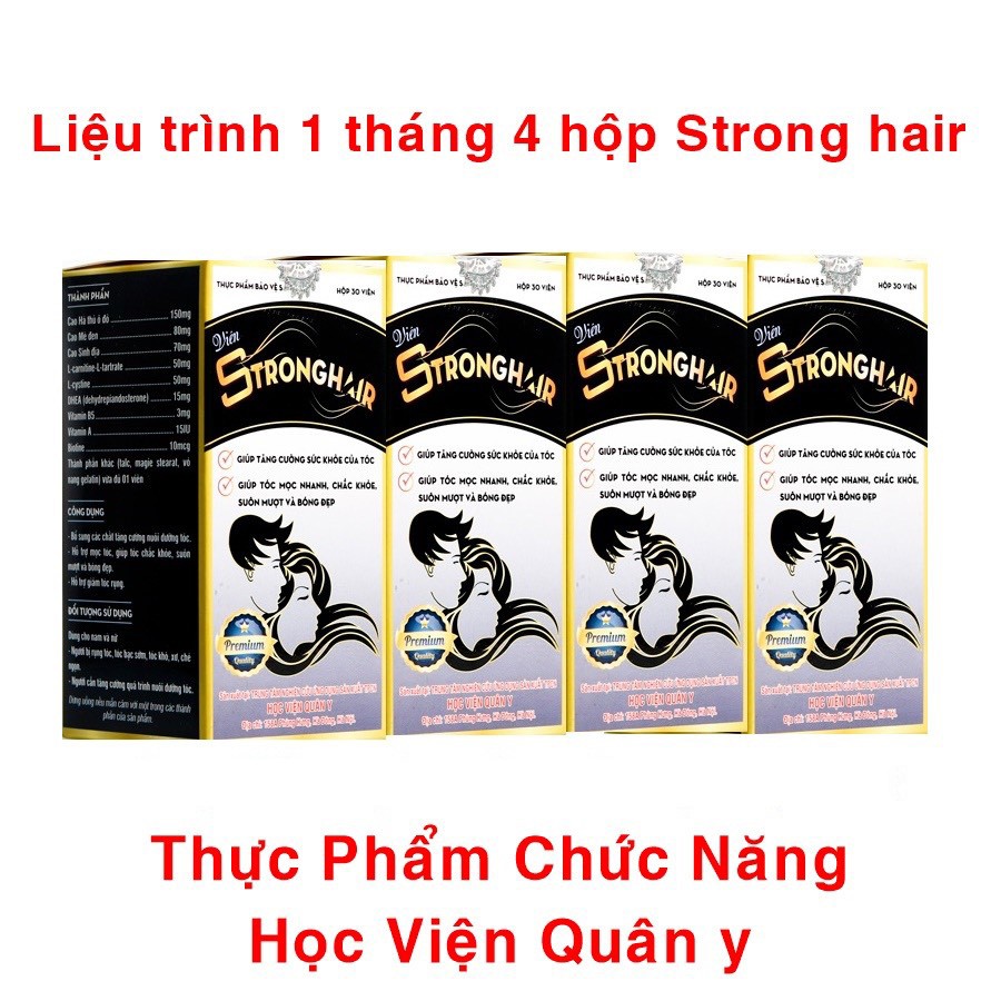 Viên Uống Mọc Tóc✅Stronghair Học Viện Quân Y✅Hỗ Trợ Mọc Tóc, Giảm Dụng Tóc