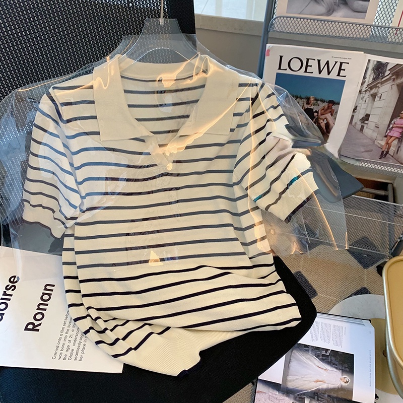 NRVP Áo Cardigan Dệt Kim Tay Ngắn Dáng Rộng Phong Cách Hàn Quốc