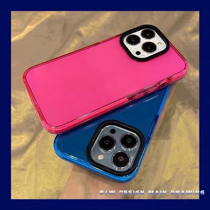 Ốp Điện Thoại Mềm Trong Suốt Chống Sốc Màu Kẹo Cho iPhone 14 13 12 11 Pro MAX IX XS MAX XR 7Plus 8Plus