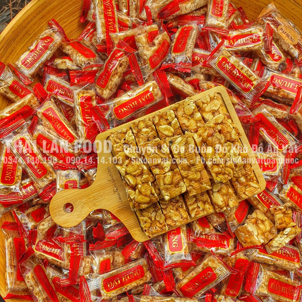 Kẹo Đậu Phộng (Kẹo Lạc Đường/ Thèo Lèo) Lon 300Gram