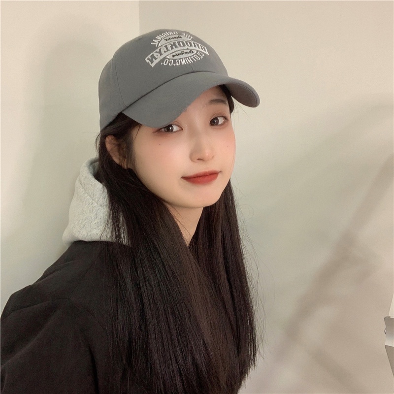 Mũ lưỡi trai bóng chày chống nắng mùa hè dễ phối đồ in chữ phong cách đường phố Mỹ cho người có vòng đầu lớn / mặt tròn